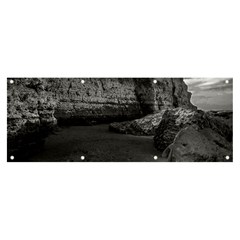 Timeless Shores, Las Grutas Beach, Rio Negro, Argentina Banner And Sign 8  X 3  by dflcprintsclothing