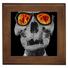 Gothic Elegance, Ironic Dark Art (ai) Framed Tile by dflcprintsclothing