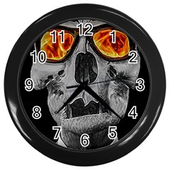 Gothic Elegance, Ironic Dark Art (ai) Wall Clock (black) by dflcprintsclothing