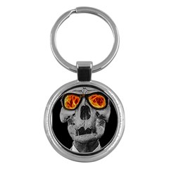 Gothic Elegance, Ironic Dark Art (ai) Key Chain (round) by dflcprintsclothing