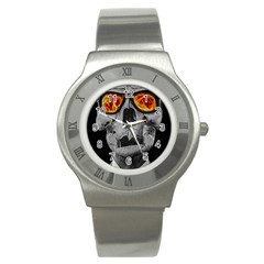 Gothic Elegance, Ironic Dark Art (ai) Stainless Steel Watch by dflcprintsclothing