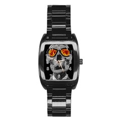 Gothic Elegance, Ironic Dark Art (ai) Stainless Steel Barrel Watch by dflcprintsclothing