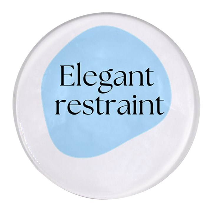 Elegant Restraint 20240825 172511 0000 Round Glass Fridge Magnet (4 pack)