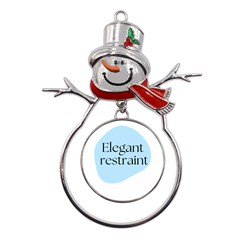 Elegant Restraint 20240825 172511 0000 Metal Snowman Ornament by deewansh