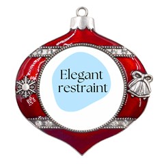 Elegant Restraint 20240825 172511 0000 Metal Snowflake And Bell Red Ornament by deewansh