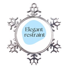 Elegant Restraint 20240825 172511 0000 Metal Large Snowflake Ornament by deewansh