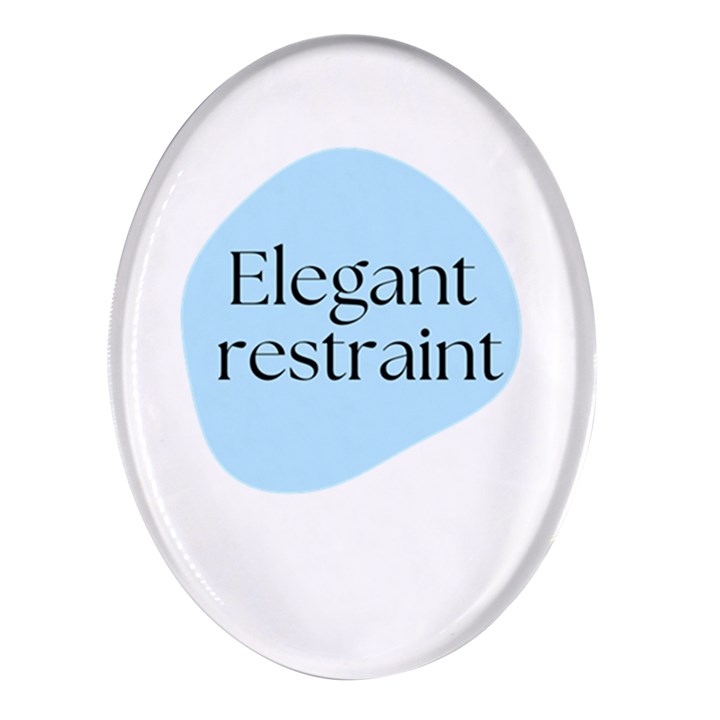 Elegant Restraint 20240825 172511 0000 Oval Glass Fridge Magnet (4 pack)