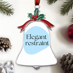 Elegant Restraint 20240825 172511 0000 Metal Holly Leaf Bell Ornament