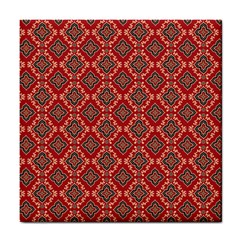 Illustrations Ajrak Abstract Design Pattern Tile Coaster by Apenda