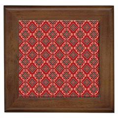 Illustrations Ajrak Abstract Design Pattern Framed Tile by Apenda