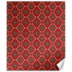 Illustrations Ajrak Abstract Design Pattern Canvas 8  X 10  by Apenda