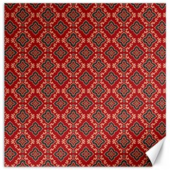 Illustrations Ajrak Abstract Design Pattern Canvas 12  X 12  by Apenda