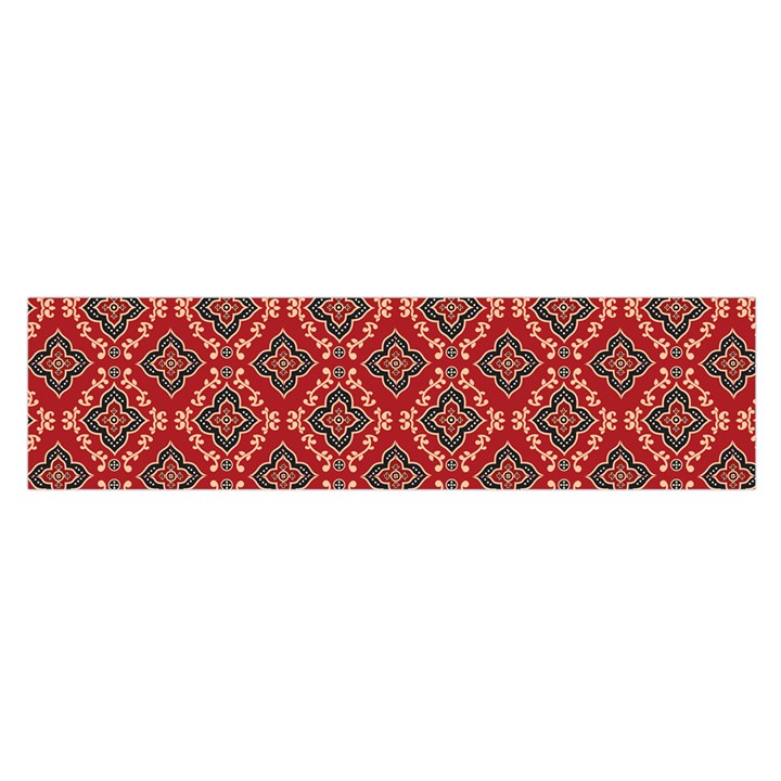 Illustrations Ajrak Abstract Design Pattern Oblong Satin Scarf (16  x 60 )