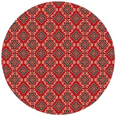 Illustrations Ajrak Abstract Design Pattern Wooden Puzzle Round by Apenda