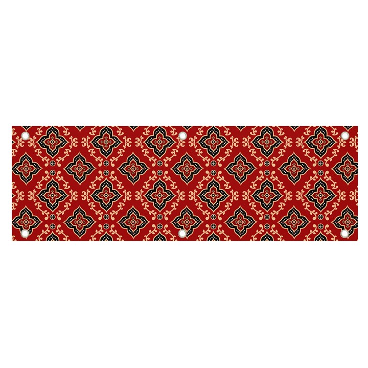 Illustrations Ajrak Abstract Design Pattern Banner and Sign 6  x 2 