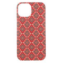 Illustrations Ajrak Abstract Design Pattern Iphone 15 Black Uv Print Pc Hardshell Case