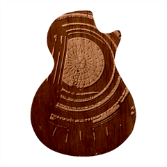 Building Ceiling Structure Dome Guitar Shape Wood Guitar Pick Holder Case And Picks Set