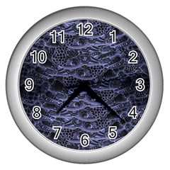 Alien Entrails Dark Print Design Wall Clock (silver) by dflcprintsclothing