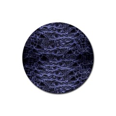 Alien Entrails Dark Print Design Rubber Round Coaster (4 Pack) by dflcprintsclothing