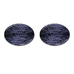 Alien Entrails Dark Print Design Cufflinks (oval) by dflcprintsclothing