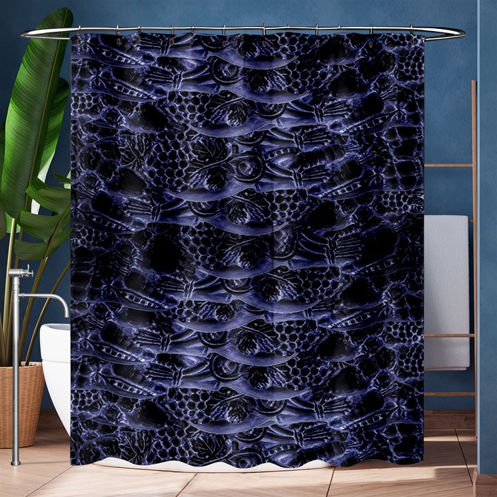 Alien Entrails Dark Print Design Shower Curtain 60  x 72  (Medium) 