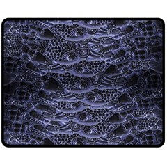 Alien Entrails Dark Print Design Two Sides Fleece Blanket (medium) by dflcprintsclothing