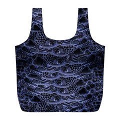 Alien Entrails Dark Print Design Full Print Recycle Bag (l)