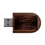 Alien Entrails Dark Print Design Wood Oval USB Flash Drive USB