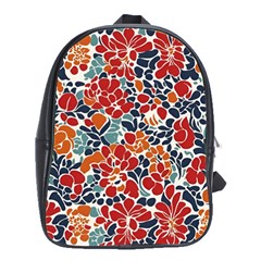 Colorfuleclecticfloralpattern School Bag (large)