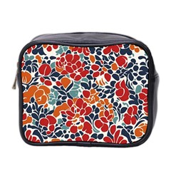 Colorfuleclecticfloralpattern Mini Toiletries Bag (two Sides)