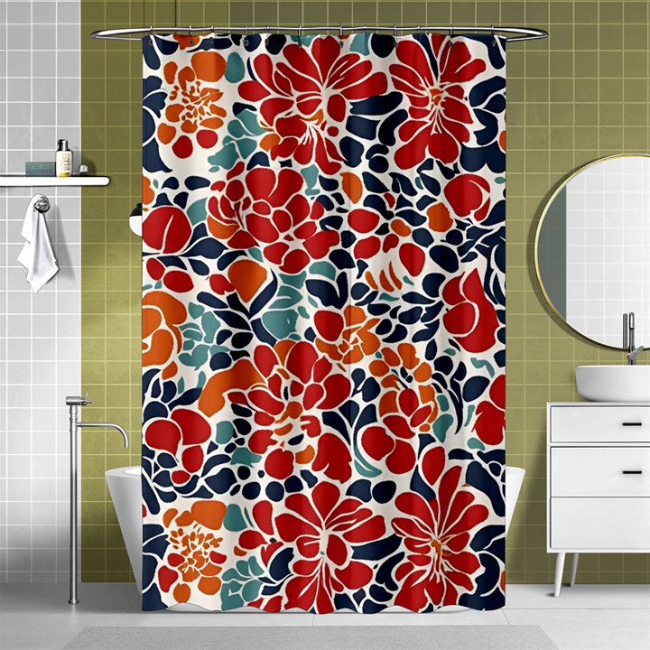 Colorfuleclecticfloralpattern Shower Curtain 48  x 72  (Small) 