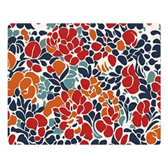 Colorfuleclecticfloralpattern Two Sides Premium Plush Fleece Blanket (large)