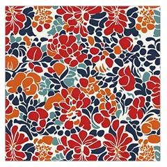 Colorfuleclecticfloralpattern Square Satin Scarf (36  X 36 )