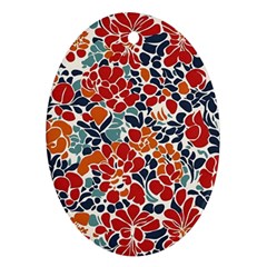 Colorfuleclecticfloralpattern Ornament (oval)