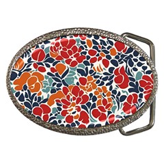 Colorfuleclecticfloralpattern Belt Buckles