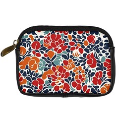 Colorfuleclecticfloralpattern Digital Camera Leather Case