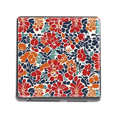 Colorfuleclecticfloralpattern Memory Card Reader (square 5 Slot)