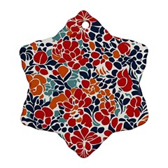 Colorfuleclecticfloralpattern Ornament (snowflake)