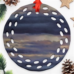 Twilight Serenade Print Ornament (round Filigree)