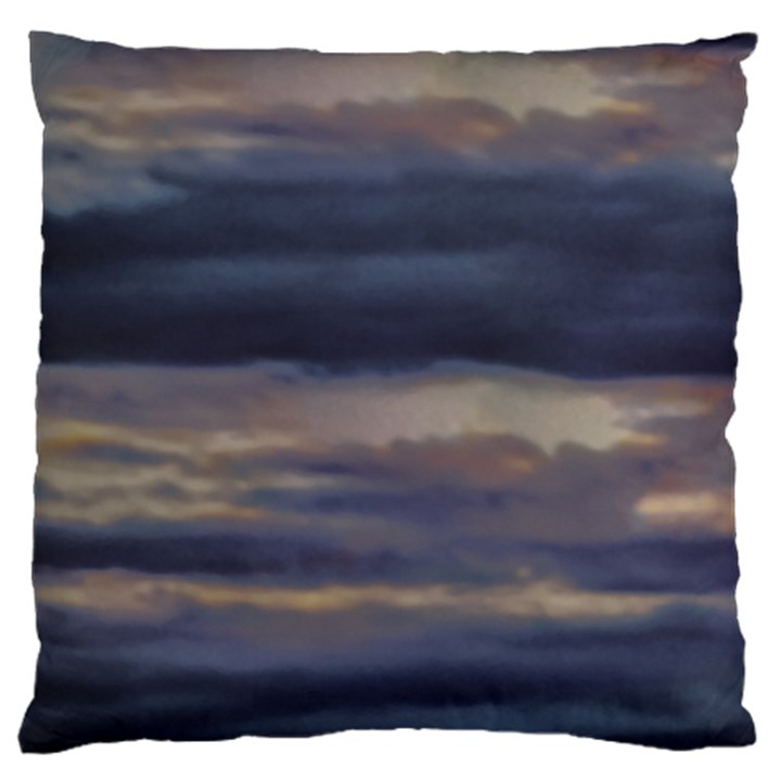 Twilight Serenade Print Large Premium Plush Fleece Cushion Case (One Side)