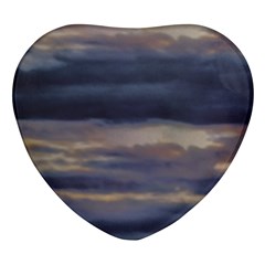 Twilight Serenade Print Heart Glass Fridge Magnet (4 Pack) by dflcprintsclothing