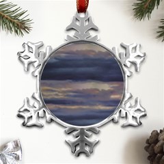 Twilight Serenade Print Metal Small Snowflake Ornament by dflcprintsclothing