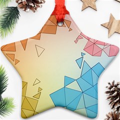 Background Pastel Geometric Lines Ornament (star)