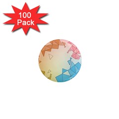 Background Pastel Geometric Lines 1  Mini Magnets (100 Pack)  by anzea