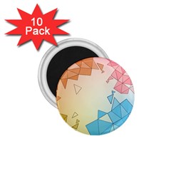 Background Pastel Geometric Lines 1 75  Magnets (10 Pack) 