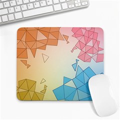 Background Pastel Geometric Lines Large Mousepad by anzea