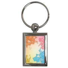 Background Pastel Geometric Lines Key Chain (rectangle) by anzea