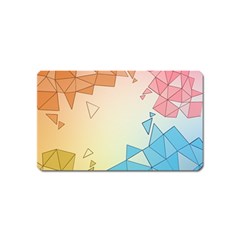 Background Pastel Geometric Lines Magnet (name Card) by anzea