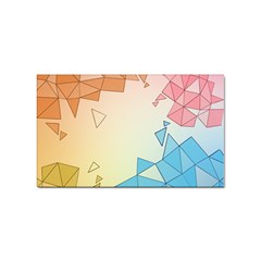 Background Pastel Geometric Lines Sticker Rectangular (100 Pack)