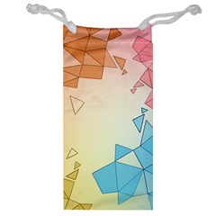 Background Pastel Geometric Lines Jewelry Bag